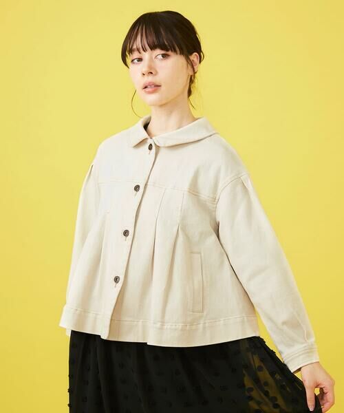 Jocomomola / ホコモモラ セットアップ | タック入りAラインカツラギジャケット | 詳細2