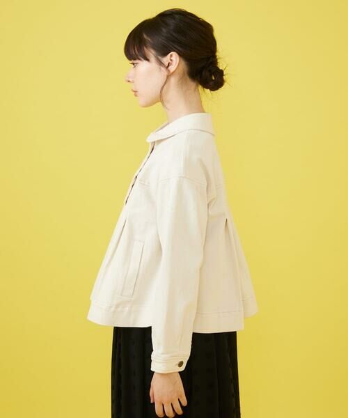 Jocomomola / ホコモモラ セットアップ | タック入りAラインカツラギジャケット | 詳細3