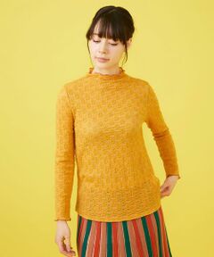 Jocomomola / ホコモモラ カットソー | Peguena flor フラワーレースハイネックカットソー