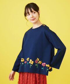 Jocomomola / ホコモモラ カットソー | Amapola シルケットフライスフラワープリントカットソー