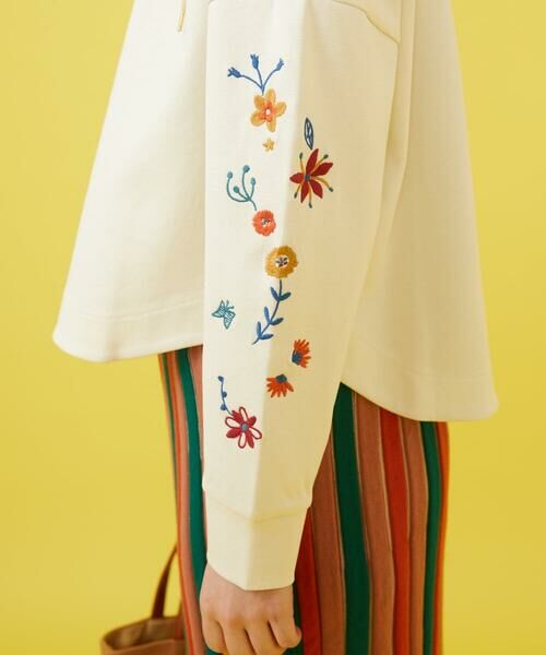 Jocomomola / ホコモモラ パーカー | Amapola シルエットフライスフラワー刺繍パーカー | 詳細14