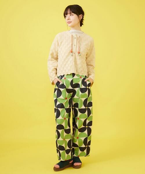 Jocomomola / ホコモモラ その他パンツ | Verde manzana プリントカーブシルエットパンツ | 詳細15