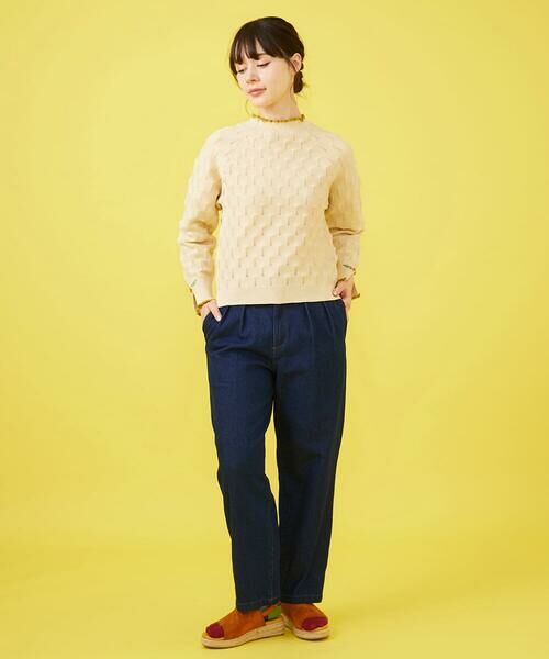 Jocomomola / ホコモモラ チノ・ワークパンツ | 刺繍入りデニムストレートパンツ | 詳細12