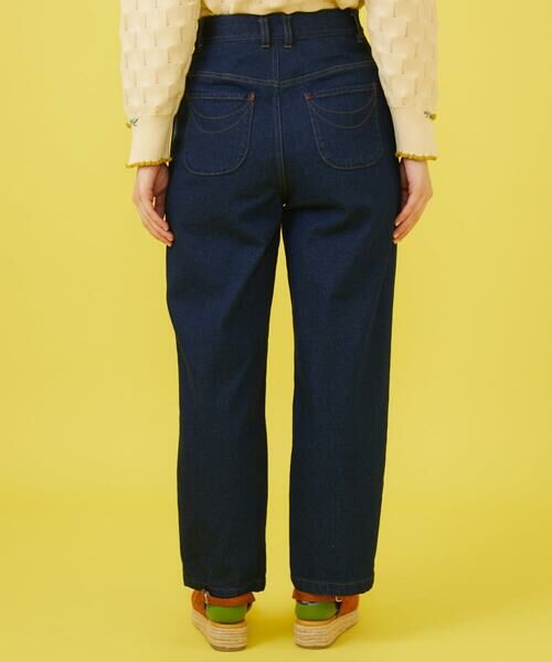 Jocomomola / ホコモモラ チノ・ワークパンツ | 刺繍入りデニムストレートパンツ | 詳細2