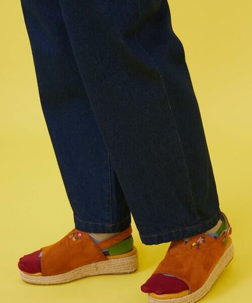 Jocomomola / ホコモモラ チノ・ワークパンツ | 刺繍入りデニムストレートパンツ | 詳細7