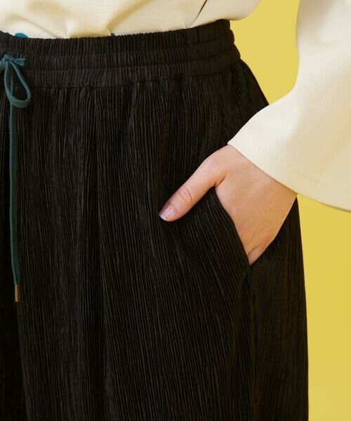 Jocomomola / ホコモモラ ショート・ハーフ・半端丈パンツ | Ondas プリーツワイドイージーパンツ | 詳細1