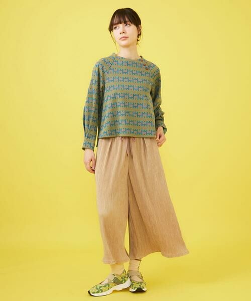 Jocomomola / ホコモモラ ショート・ハーフ・半端丈パンツ | Ondas プリーツワイドイージーパンツ | 詳細8