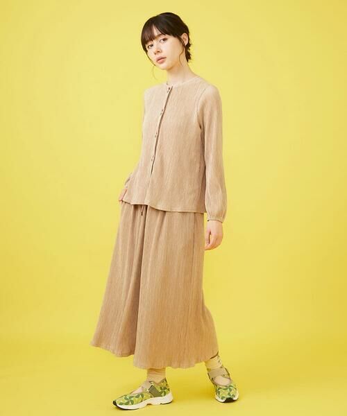 Jocomomola / ホコモモラ ショート・ハーフ・半端丈パンツ | Ondas プリーツワイドイージーパンツ | 詳細9