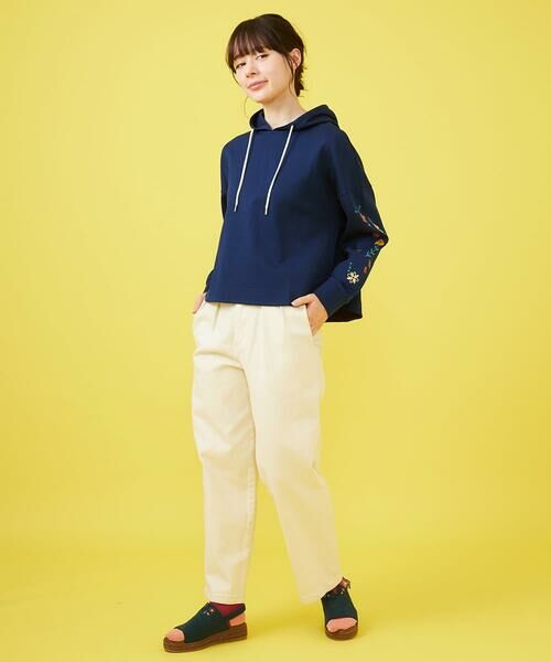 Jocomomola / ホコモモラ チノ・ワークパンツ | 刺繍入りカツラギストレートパンツ | 詳細10