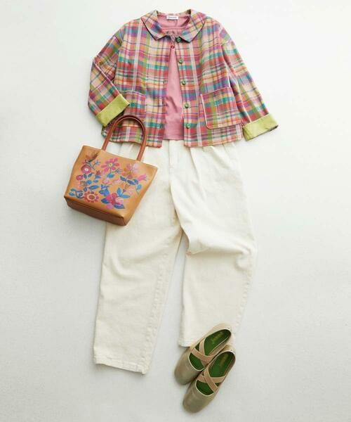 Jocomomola / ホコモモラ チノ・ワークパンツ | 刺繍入りカツラギストレートパンツ | 詳細15