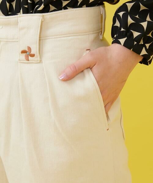 Jocomomola / ホコモモラ チノ・ワークパンツ | 刺繍入りカツラギストレートパンツ | 詳細4