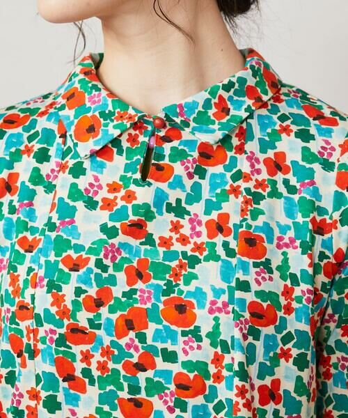 【SALE／37%OFF】 セール】 Rojo （ロング フラワープリントワンピース amapola クラフト・布製品