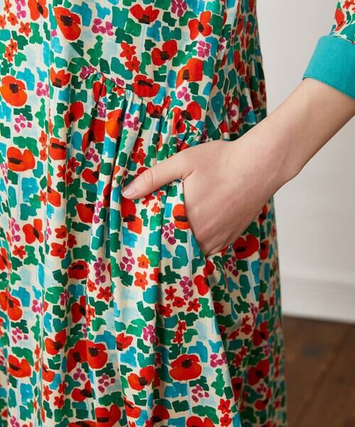 Jocomomola / ホコモモラ ロング・マキシ丈ワンピース | Rojo amapola フラワープリントワンピース | 詳細5