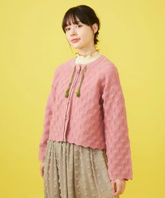 Jocomomola / ホコモモラ カーディガン・ボレロ | Abrir ポコポコニットカーディガン