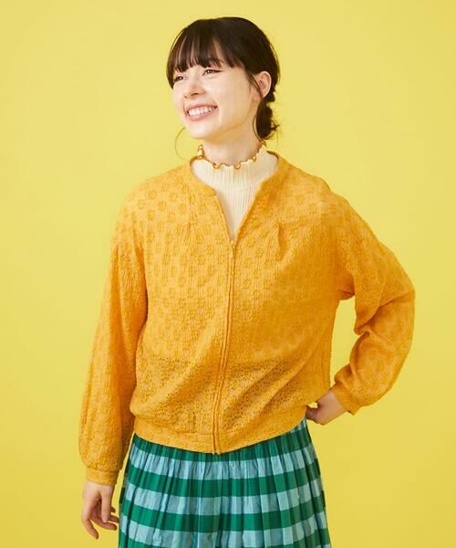 Jocomomola / ホコモモラ その他アウター | Peguena flor フラワーレースブルゾン | 詳細15