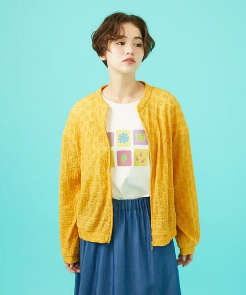 Jocomomola / ホコモモラ その他アウター | Peguena flor フラワーレースブルゾン | 詳細19