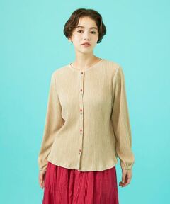 Jocomomola / ホコモモラ シャツ・ブラウス | Ondas プリーツノーカラーブラウス