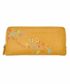 Jocomomola / ホコモモラ その他小物 | フラワー刺繍ラウンドファスナー長財布