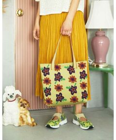 Jocomomola / ホコモモラ トートバッグ | フラワージャカードトートバッグ