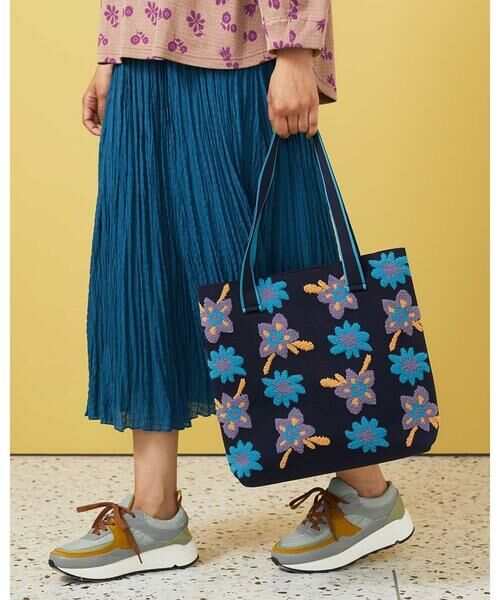 Jocomomola / ホコモモラ トートバッグ | フラワージャカードトートバッグ | 詳細10