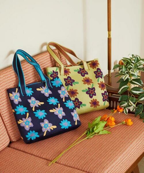 Jocomomola / ホコモモラ トートバッグ | フラワージャカードトートバッグ | 詳細12