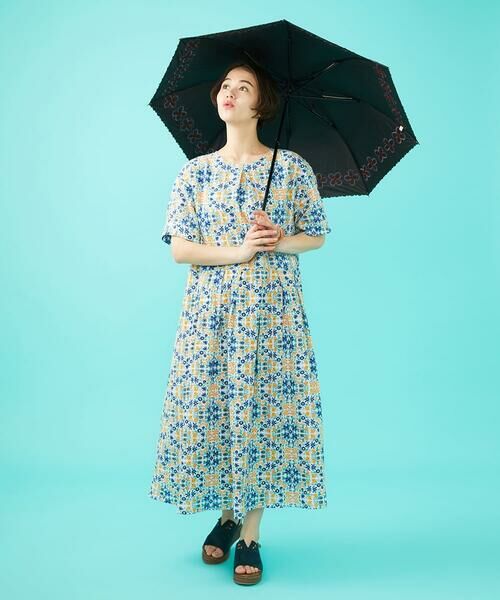 Jocomomola / ホコモモラ 傘 | 【晴雨兼用・UVカット】フラワー刺繍折り畳み傘 | 詳細14