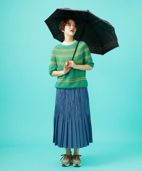 Jocomomola / ホコモモラ 傘 | 【晴雨兼用・UVカット】フラワー刺繍折り畳み傘 | 詳細15