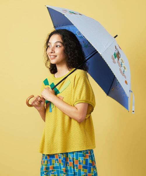 Jocomomola / ホコモモラ 傘 | 【日傘・UVカット】アニマルモチーフアップリケ刺繍傘 | 詳細11