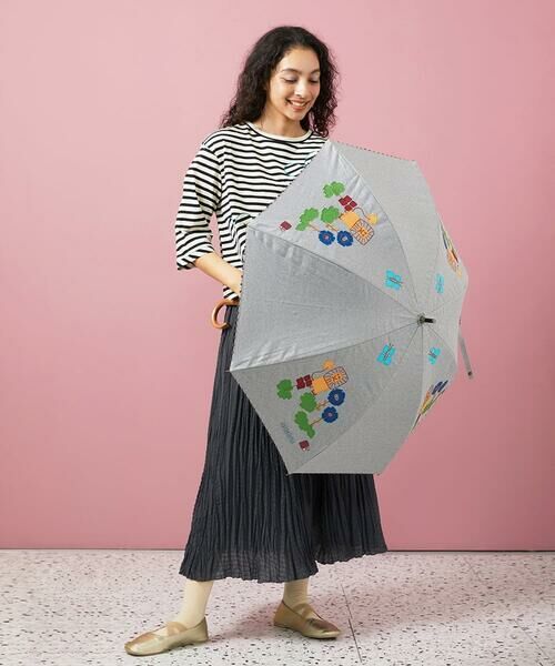 Jocomomola / ホコモモラ 傘 | 【日傘・UVカット】アニマルモチーフアップリケ刺繍傘 | 詳細8