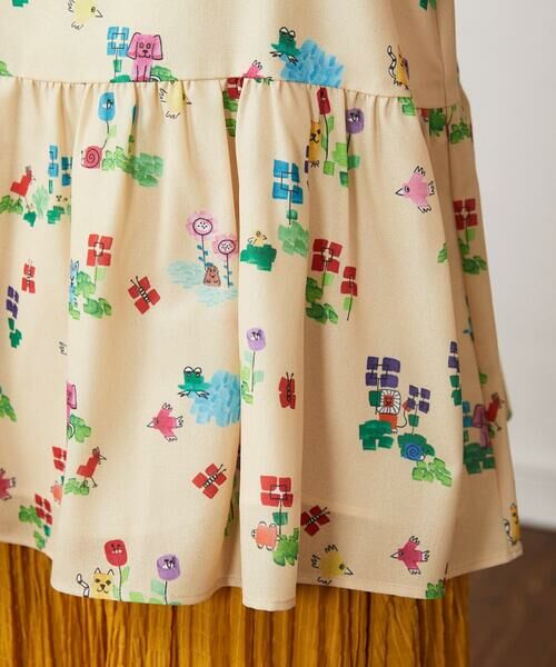 Jocomomola / ホコモモラ タンクトップ | Verde pera プリントバックリボンキャミソール | 詳細7