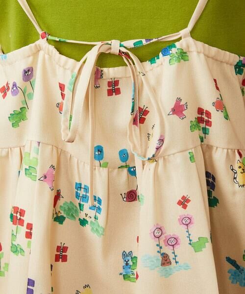 Jocomomola / ホコモモラ タンクトップ | Verde pera プリントバックリボンキャミソール | 詳細8