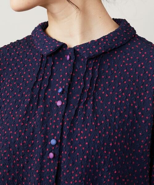 Jocomomola / ホコモモラ シャツ・ブラウス | エンボスドットブラウス | 詳細3
