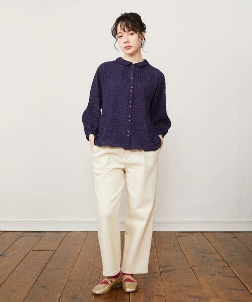 Jocomomola / ホコモモラ シャツ・ブラウス | エンボスドットブラウス | 詳細8