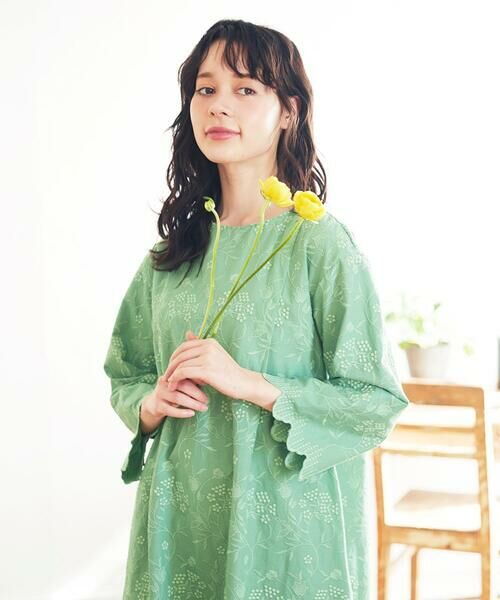 Jocomomola / ホコモモラ ロング・マキシ丈ワンピース | スカラップフラワー総刺繍ワンピース | 詳細11