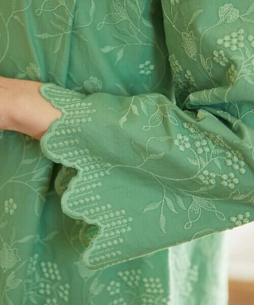 Jocomomola / ホコモモラ ロング・マキシ丈ワンピース | スカラップフラワー総刺繍ワンピース | 詳細12