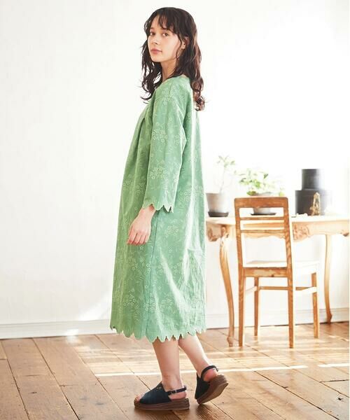 Jocomomola / ホコモモラ ロング・マキシ丈ワンピース | スカラップフラワー総刺繍ワンピース | 詳細16