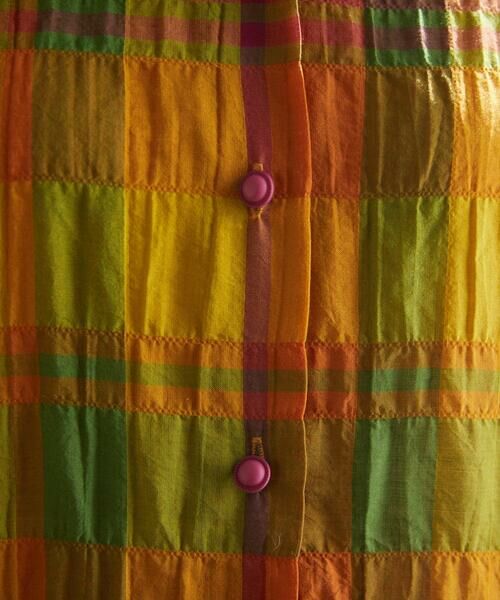 Jocomomola / ホコモモラ ロング・マキシ丈ワンピース | Vistoso シアーチェックシャツワンピース | 詳細13