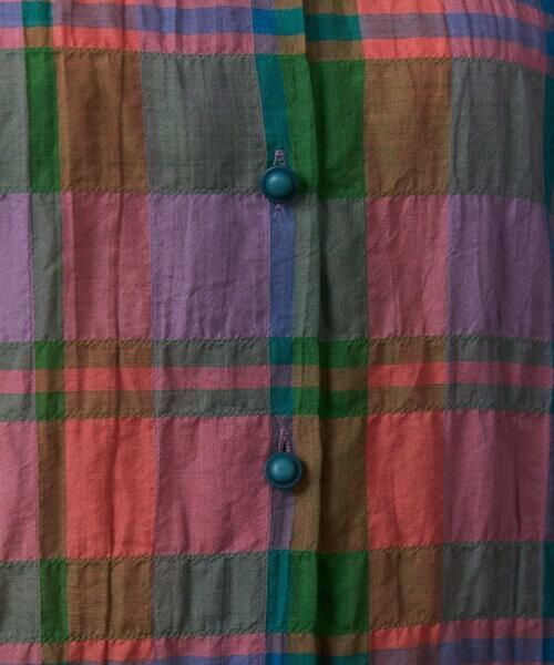 Jocomomola / ホコモモラ ロング・マキシ丈ワンピース | Vistoso シアーチェックシャツワンピース | 詳細5