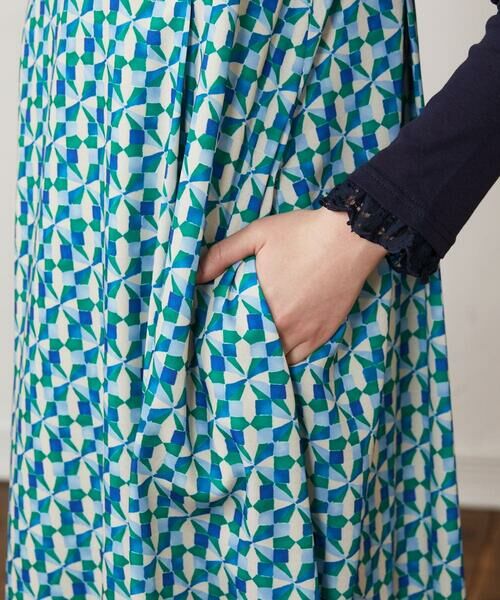 Jocomomola / ホコモモラ ロング・マキシ丈ワンピース | Rojo carmin プリントノースリーブワンピース | 詳細5