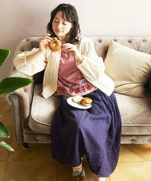 Jocomomola / ホコモモラ ロング・マキシ丈スカート | エンボスドットフレアスカート | 詳細16