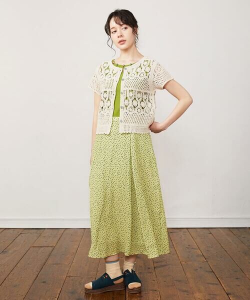 Jocomomola / ホコモモラ ロング・マキシ丈スカート | エンボスドットフレアスカート | 詳細9