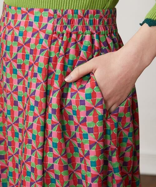 Jocomomola / ホコモモラ ロング・マキシ丈スカート | Rojo carmin プリントフレアスカート | 詳細4
