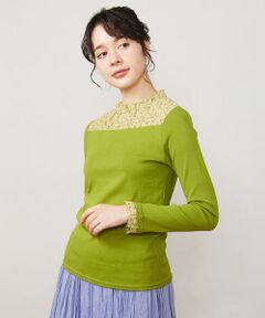 Jocomomola / ホコモモラ カットソー | フライス レース切り替えカットソー