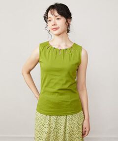Jocomomola / ホコモモラ カットソー | フライス 配色ボタンタンクトップ