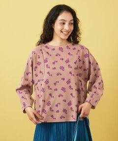 Jocomomola / ホコモモラ カットソー | Flor de baile フラワーチェックジャカードカットソー