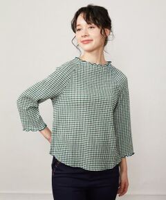 Jocomomola / ホコモモラ カットソー | ギンガムチェックメロウカットソー