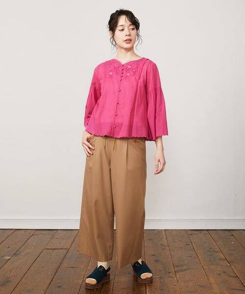 Jocomomola / ホコモモラ その他パンツ | T/Rツイルワイドパンツ | 詳細9