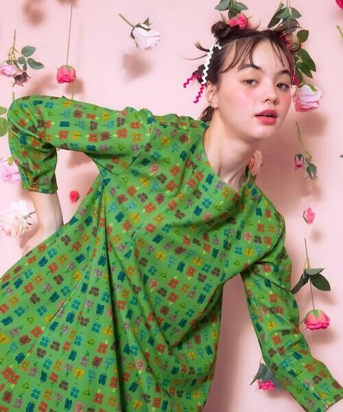 Jocomomola / ホコモモラ ロング・マキシ丈ワンピース | Mariposa 蝶々モチーフプリントワンピース | 詳細17