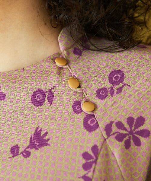 Jocomomola / ホコモモラ ロング・マキシ丈ワンピース | Flor de baile フラワーチェックジャカードワンピース | 詳細11