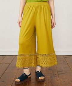 Jocomomola / ホコモモラ その他パンツ | 天竺レースペチコートパンツ